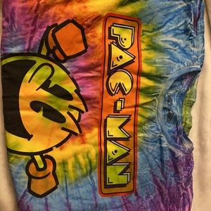 Tie dye vintage pac man tshirt